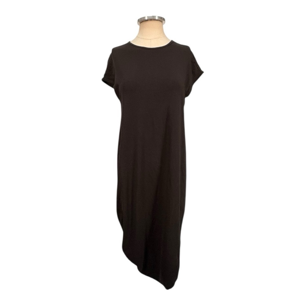 Universal Standard Geneva Short Sleeve Midi Dress Black Size 6